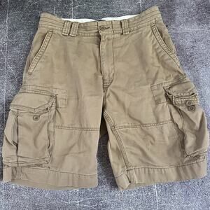 Men's Vintage 90's Polo Ralph Lauren 10" Classic Chino Cargo Khaki Shorts Sz 32